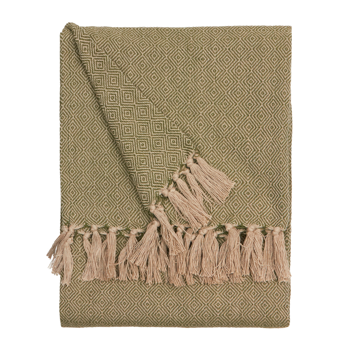 Furn Dessa Woven Outdoor Throw 130cm x 180cm Olive