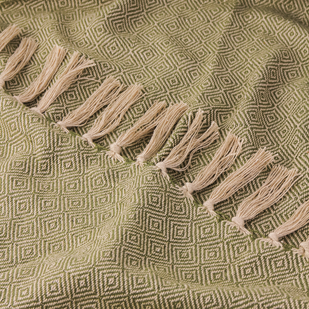Furn Dessa Woven Outdoor Throw 130cm x 180cm Olive