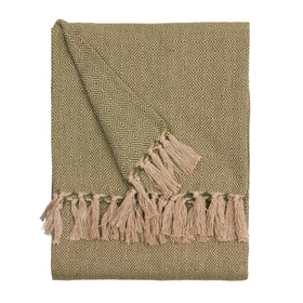 Furn Dessa Woven Outdoor Throw 130cm x 180cm Olive