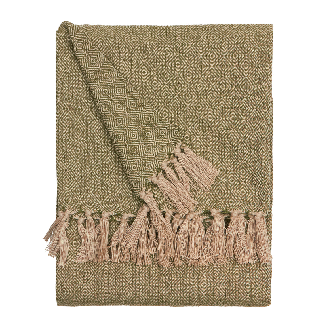 Furn Dessa Woven Outdoor Throw 130cm x 180cm Olive