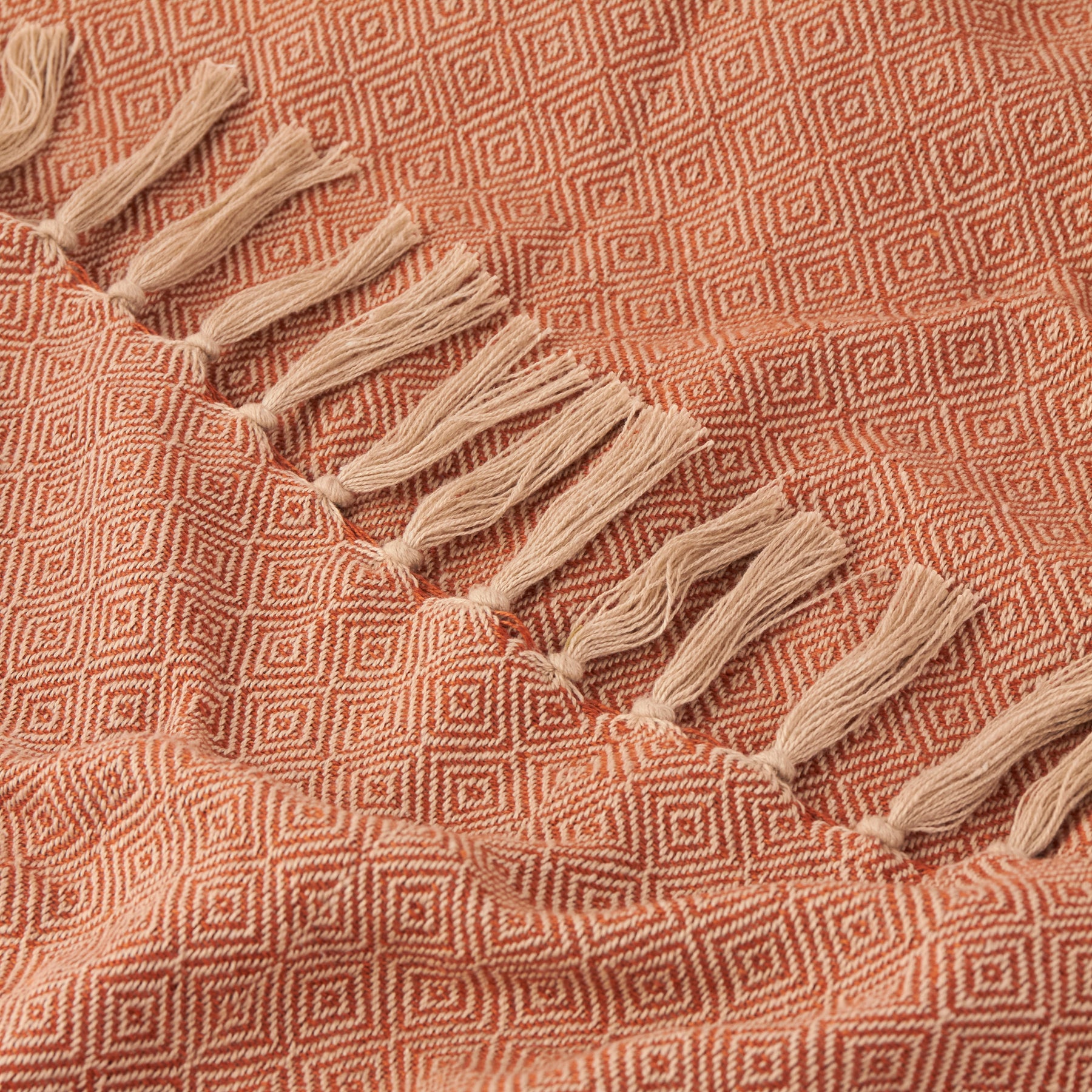 Furn Dessa Woven Outdoor Throw 130cm x 180cm Terracotta