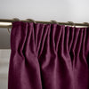 Chenille 56x84 Interlined Pencil Pleat Door Curtain Aubergine