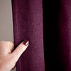 Chenille 56x84 Interlined Pencil Pleat Door Curtain Aubergine