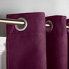 Chenille 56x84 Interlined Eyelet Door Curtain Aubergine