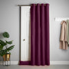 Chenille 56x84 Interlined Eyelet Door Curtain Aubergine