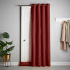 Chenille 56x84 Interlined Eyelet Door Curtain Red