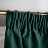 Chenille 56x84 Interlined Pencil Pleat Door Curtain Green