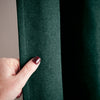 Chenille 56x84 Interlined Eyelet Door Curtain Green