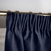Chenille 56x84 Interlined Pencil Pleat Door Curtain Navy