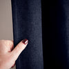 Chenille 56x84 Interlined Eyelet Door Curtain Navy