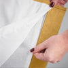 Chenille 56x84 Interlined Pencil Pleat Door Curtain Ochre