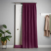 Chenille 56x84 Interlined Pencil Pleat Door Curtain Aubergine