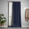 Chenille 56x84 Interlined Pencil Pleat Door Curtain Navy
