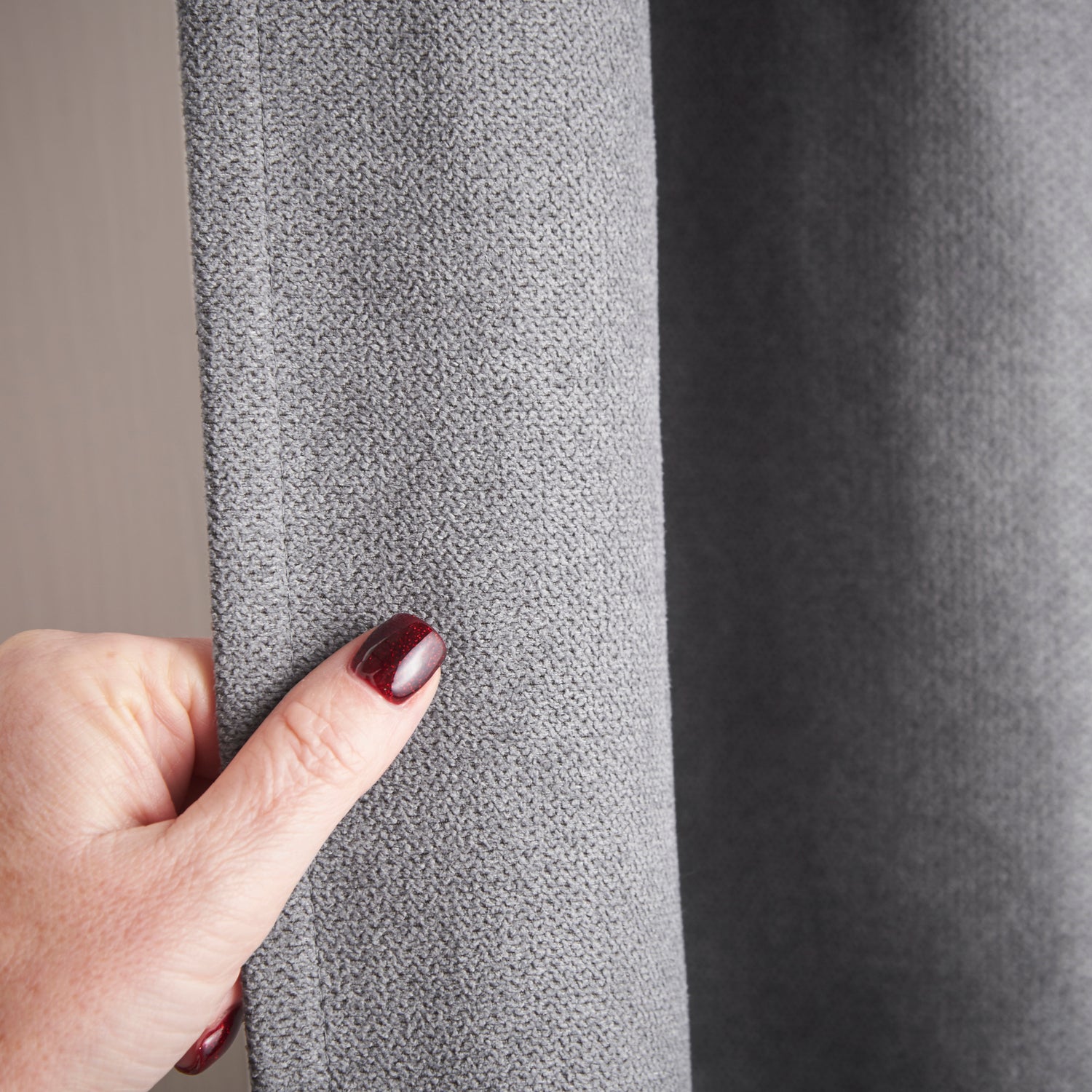 Chenille 56x84 Interlined Pencil Pleat Door Curtain Slate