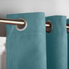 Chenille 56x84 Interlined Eyelet Door Curtain Teal