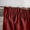 Chenille 56x84 Interlined Pencil Pleat Door Curtain Red