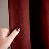 Chenille 56x84 Interlined Eyelet Door Curtain Red