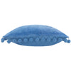 Dora Velvet Pom Pom Filled Cushion 45cm x 45cm Sky Blue