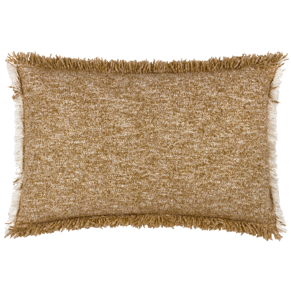 Yard Doze Woven Fringed Filled Cushion 40cm x 60cm Biscuit