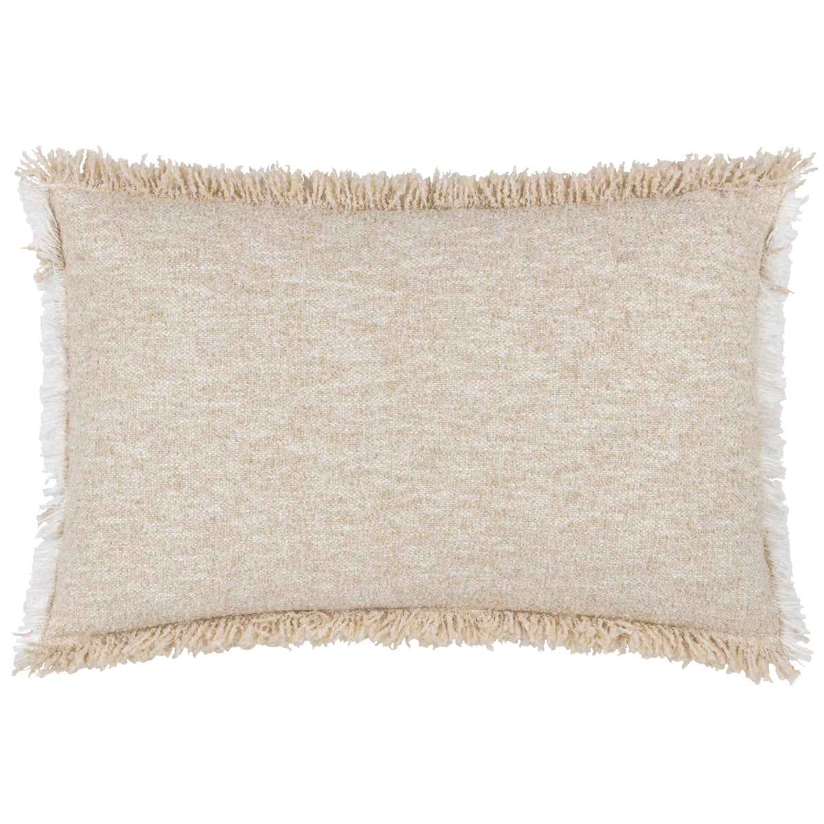 Yard Doze Woven Fringed Filled Cushion 40cm x 60cm Natural