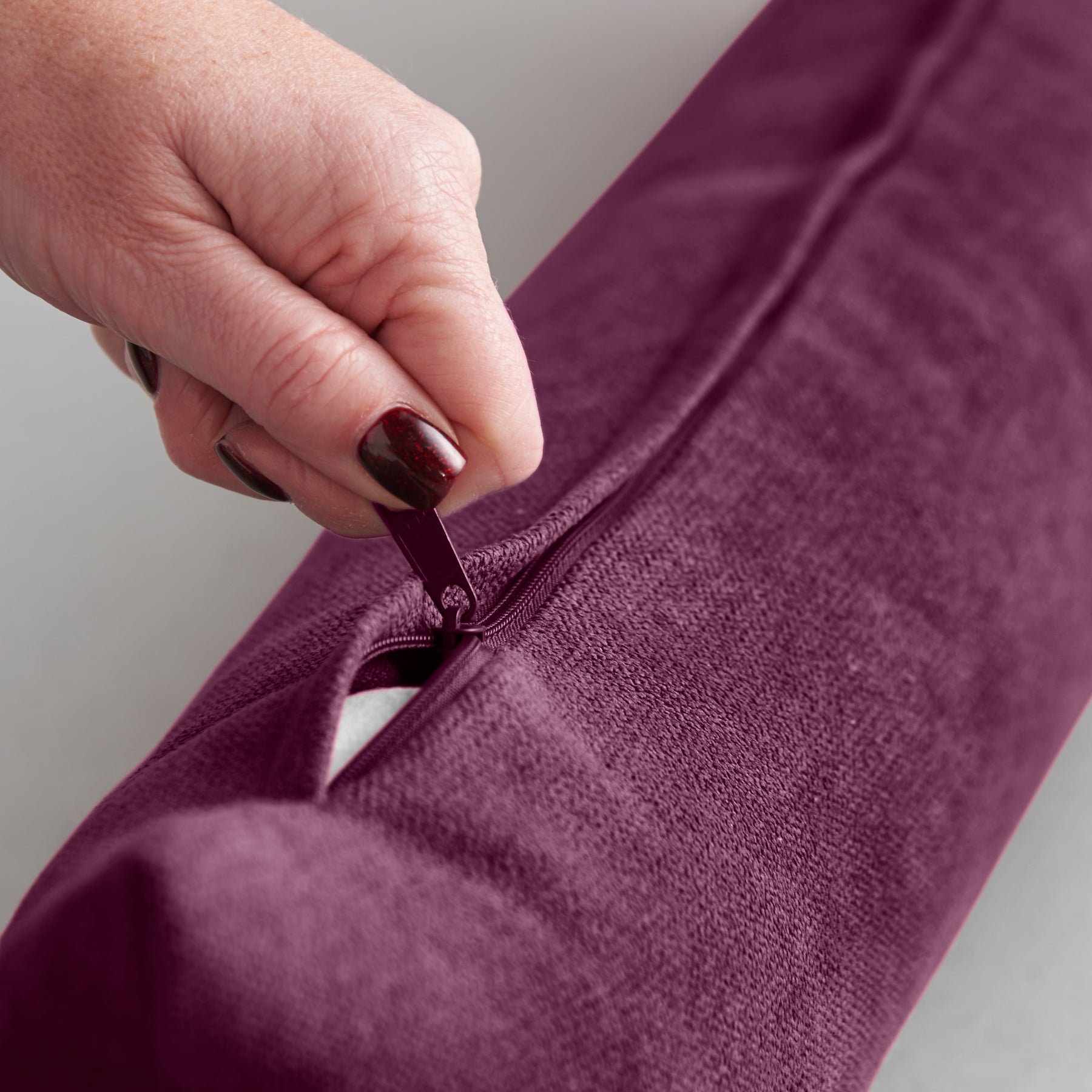 Chenille Draught Excluder Aubergine