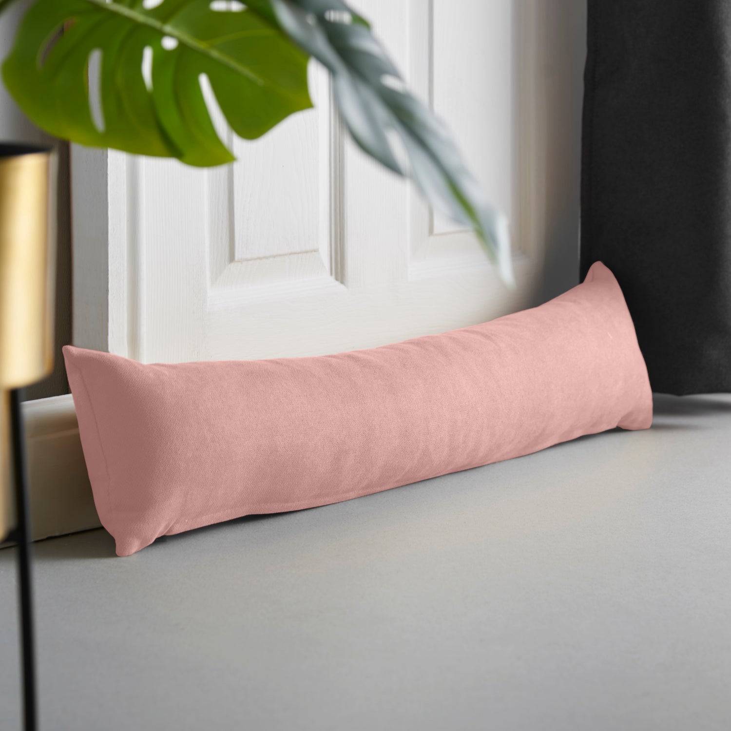 Chenille Draught Excluder Blush