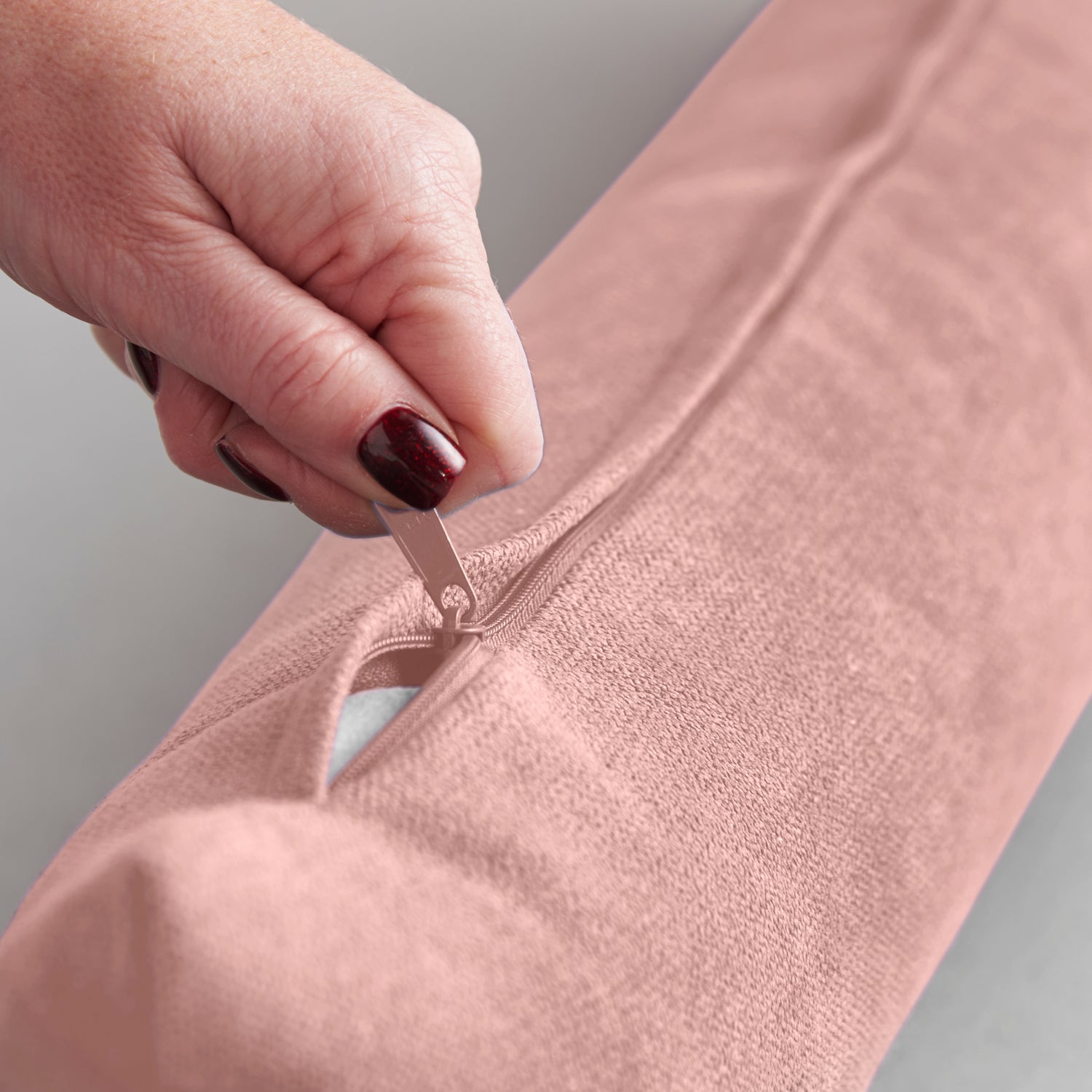 Chenille Draught Excluder Blush