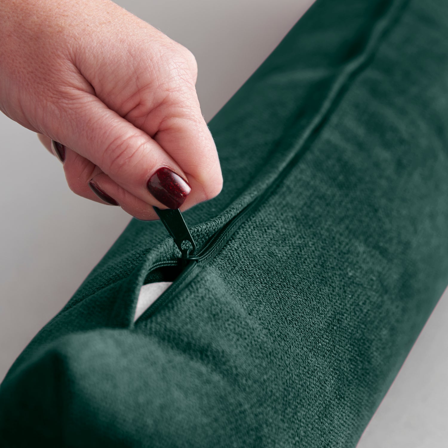 Chenille Draught Excluder Green