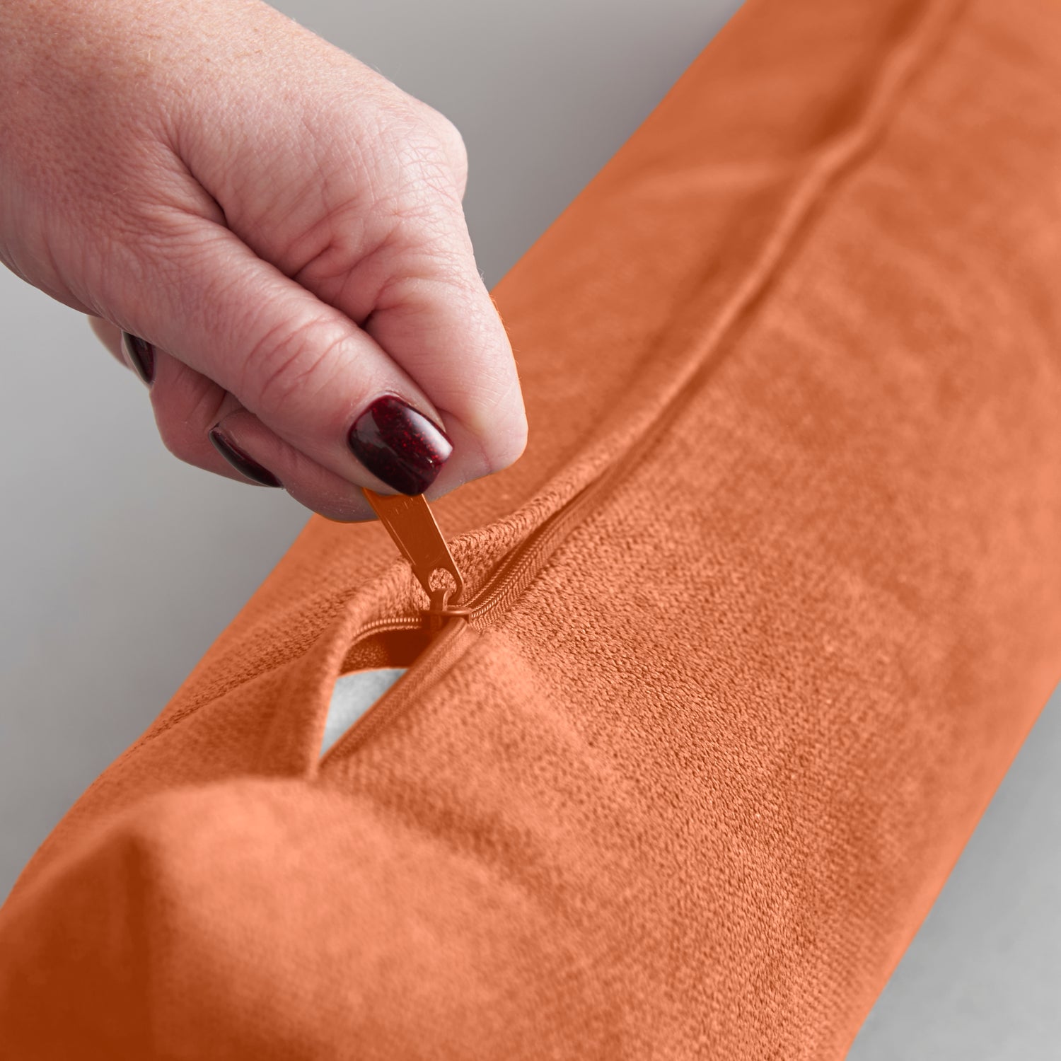 Chenille Draught Excluder Orange