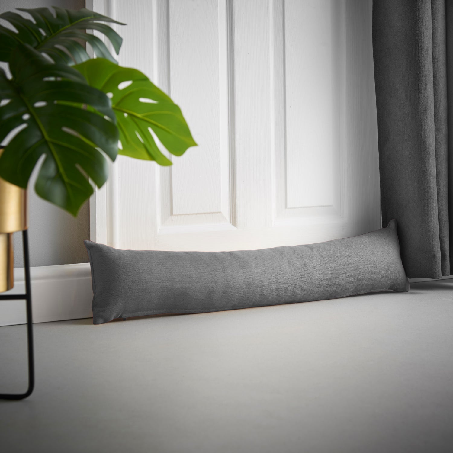 Chenille Draught Excluder Slate