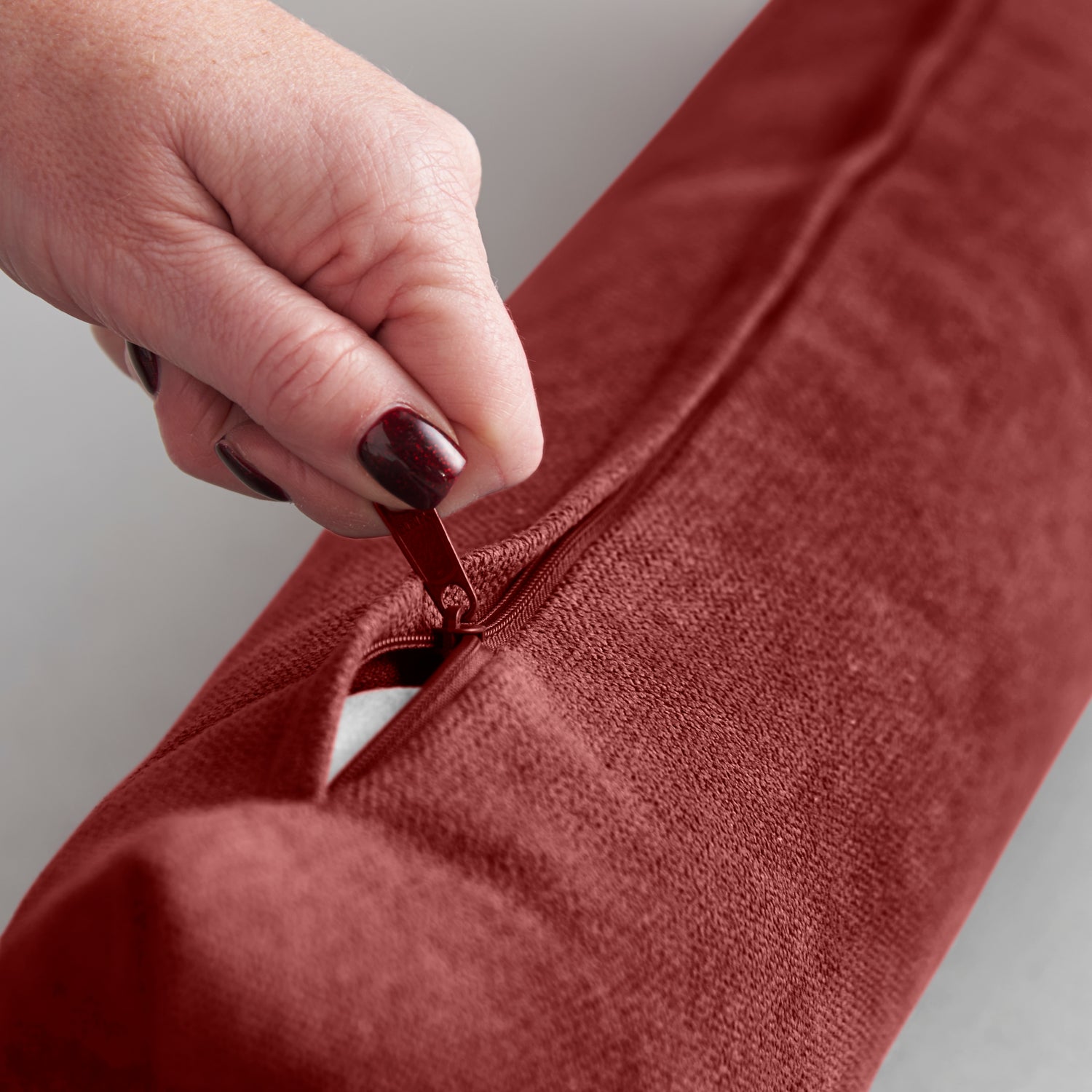 Chenille Draught Excluder Red