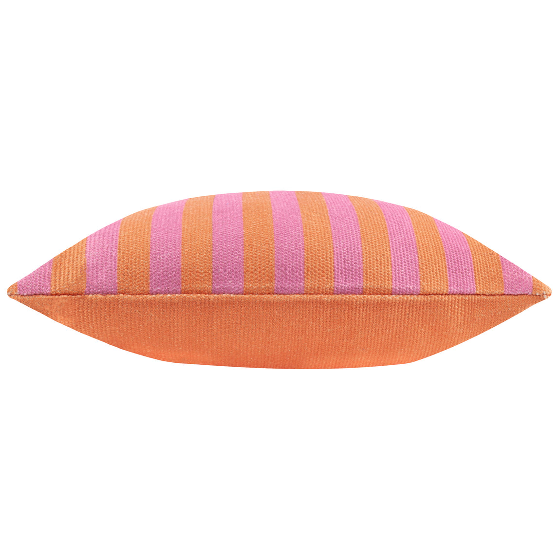 Furn. Deck Stripe Woven Outdoor 59cm x 59cm Filled Cushion Orange Pink