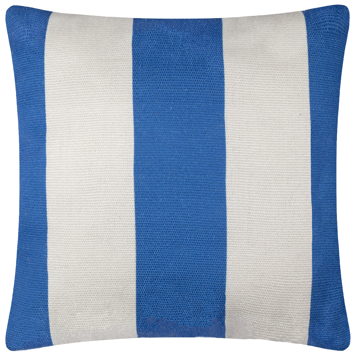 Furn. Deck Stripe Woven Outdoor 59cm x 59cm Filled Cushion White Blue