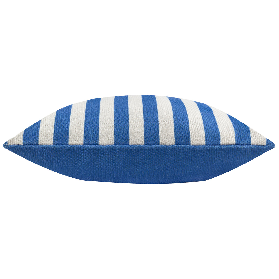 Furn. Deck Stripe Woven Outdoor 59cm x 59cm Filled Cushion White Blue
