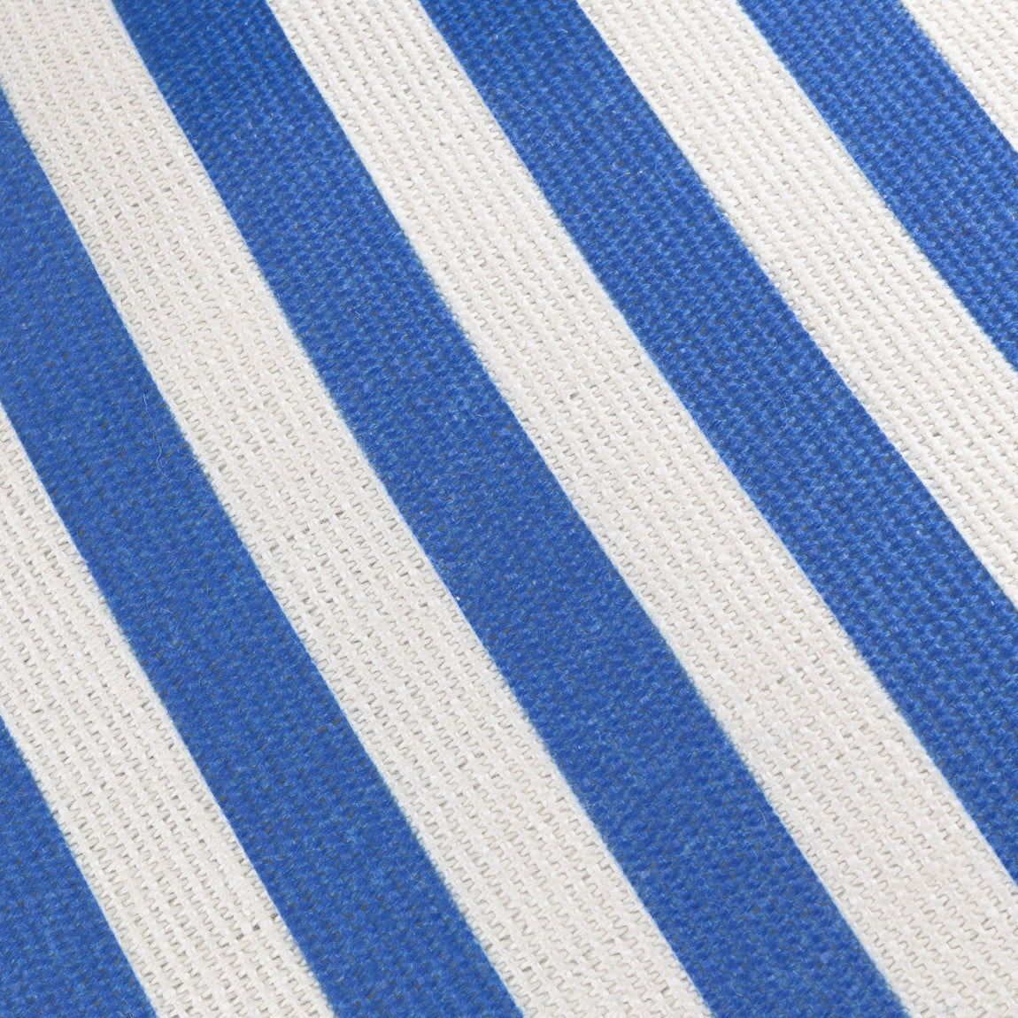 Furn. Deck Stripe Woven Outdoor 59cm x 59cm Filled Cushion White Blue