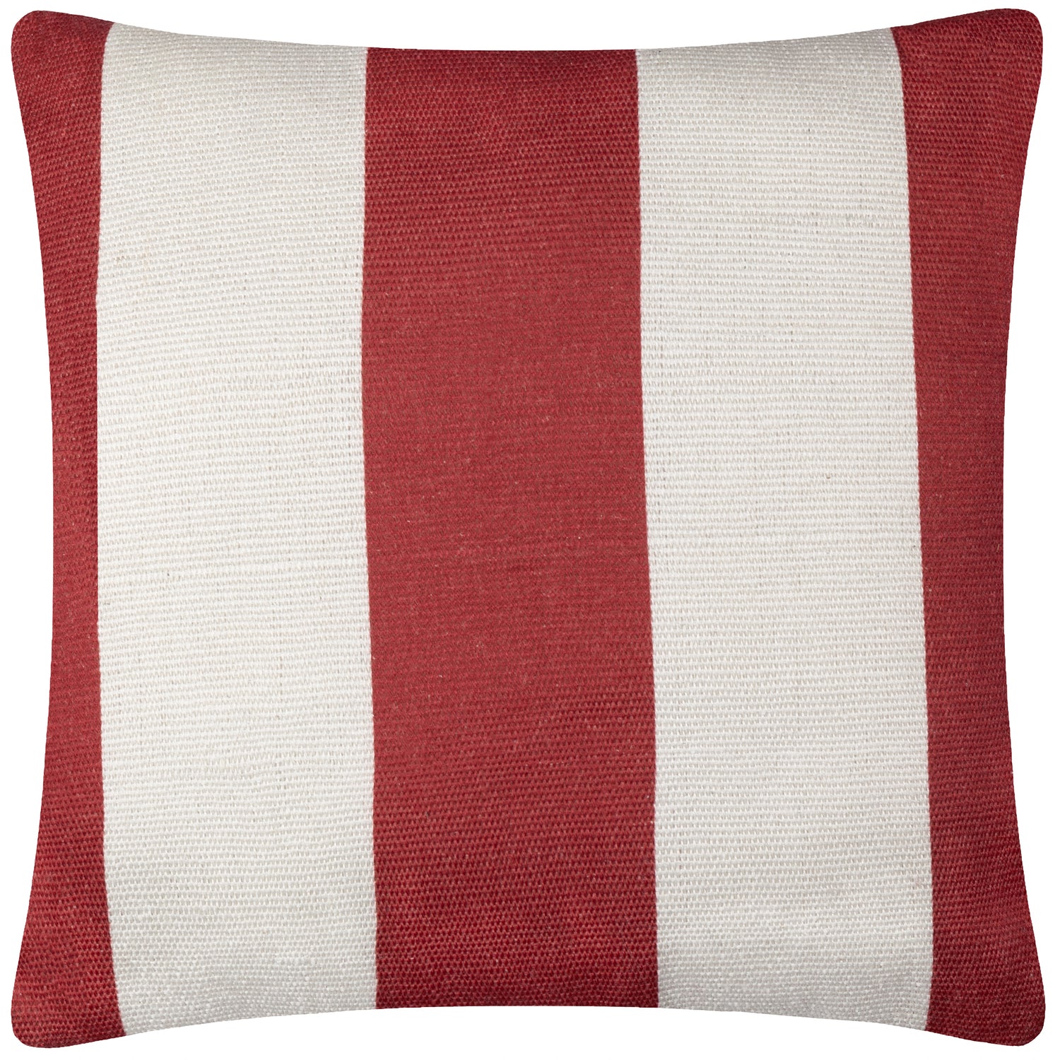 Furn. Deck Stripe Woven Outdoor 59cm x 59cm Filled Cushion White Red