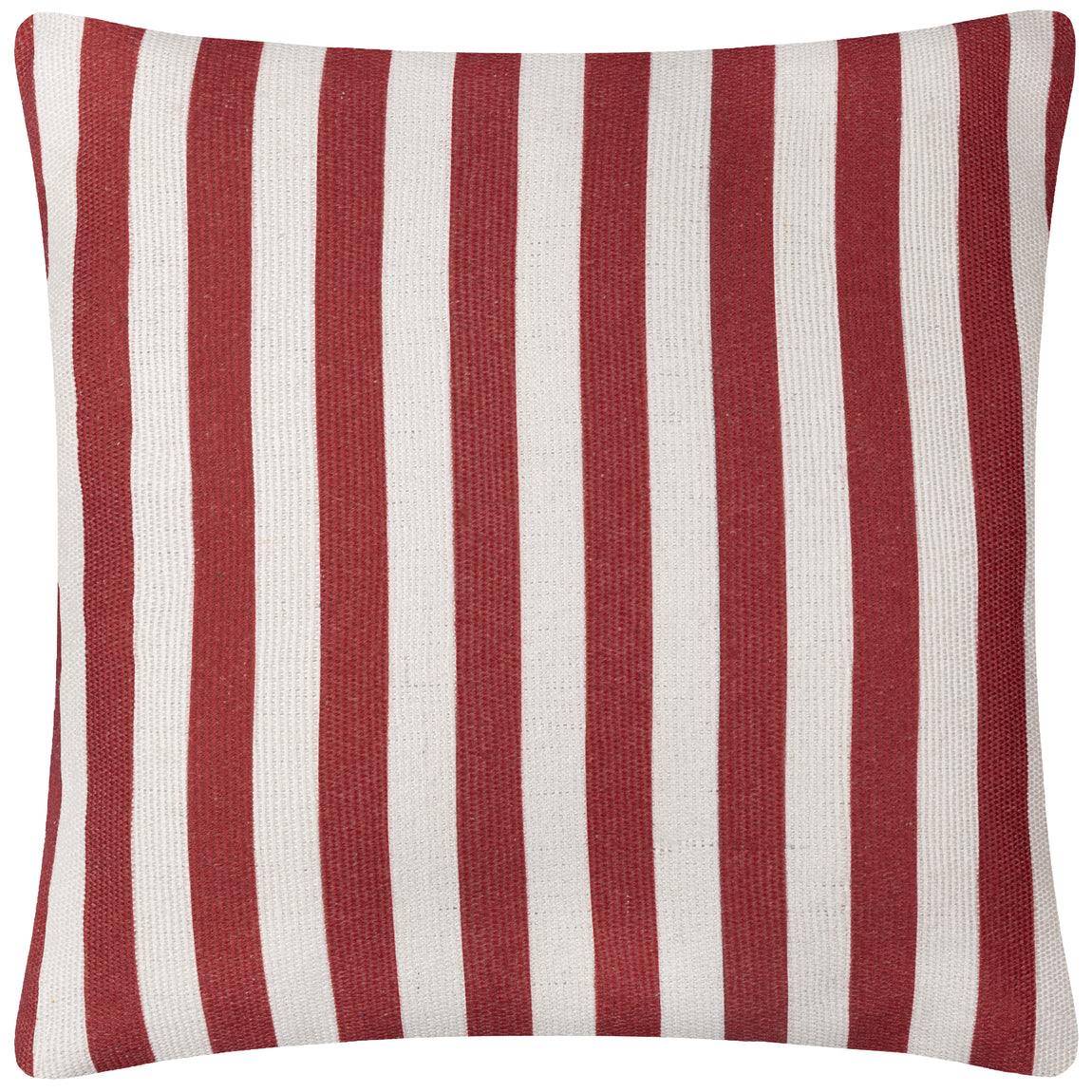 Furn. Deck Stripe Woven Outdoor 59cm x 59cm Filled Cushion White Red