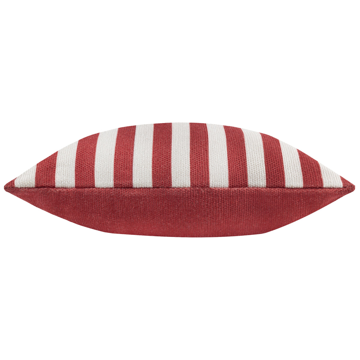 Furn. Deck Stripe Woven Outdoor 59cm x 59cm Filled Cushion White Red