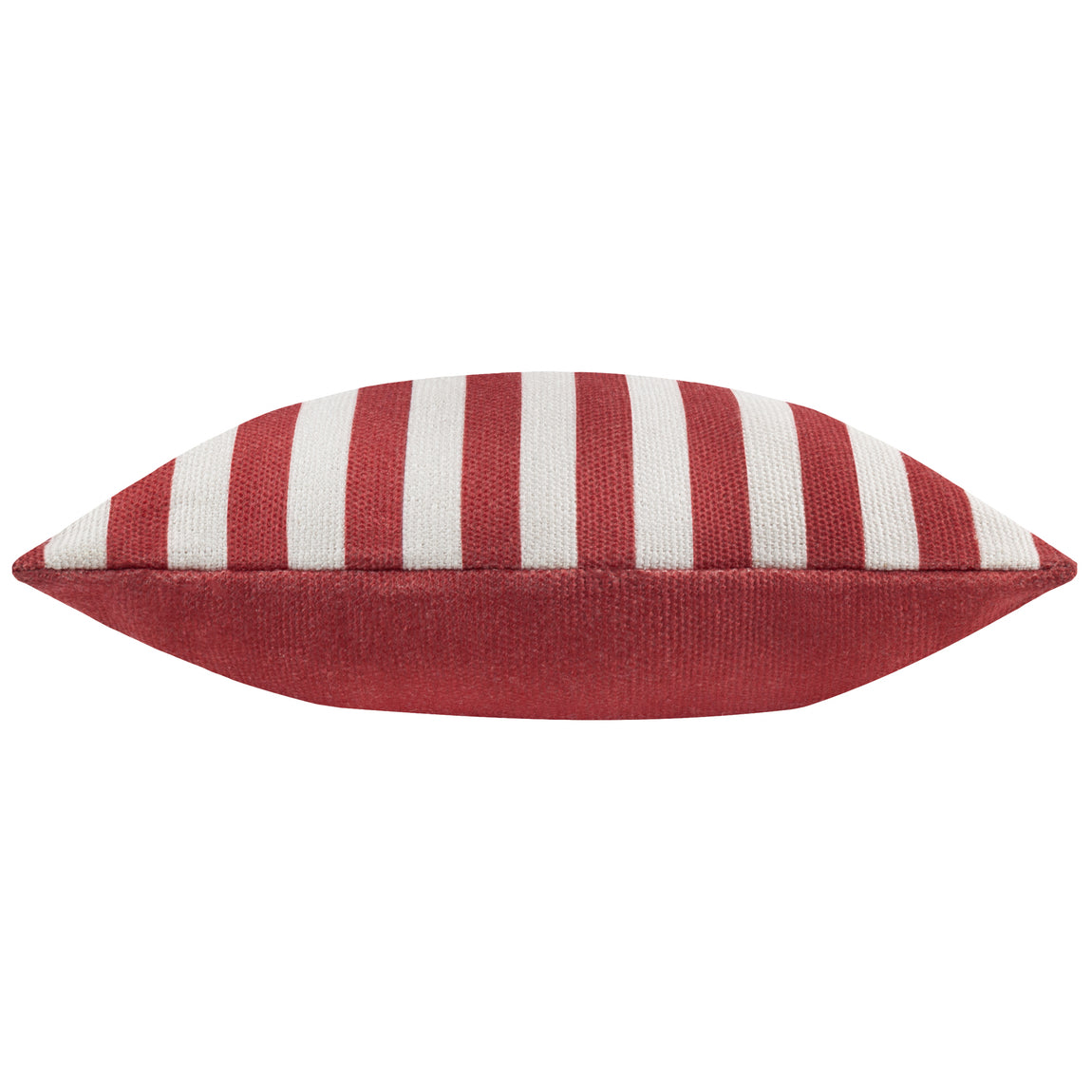 Furn. Deck Stripe Woven Outdoor 59cm x 59cm Filled Cushion White Red
