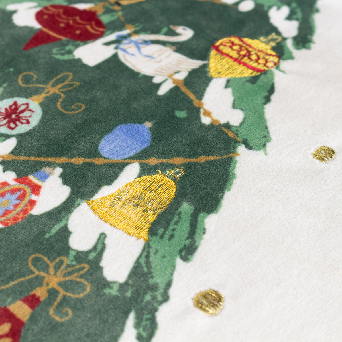 Furn Deck The Halls Tree Embroidered Filled Cushion 43cm x 43cm Multi