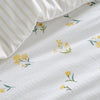 Dreams and Drapes Ditsy Floral Seersucker Duvet Cover Bedding Set Yellow