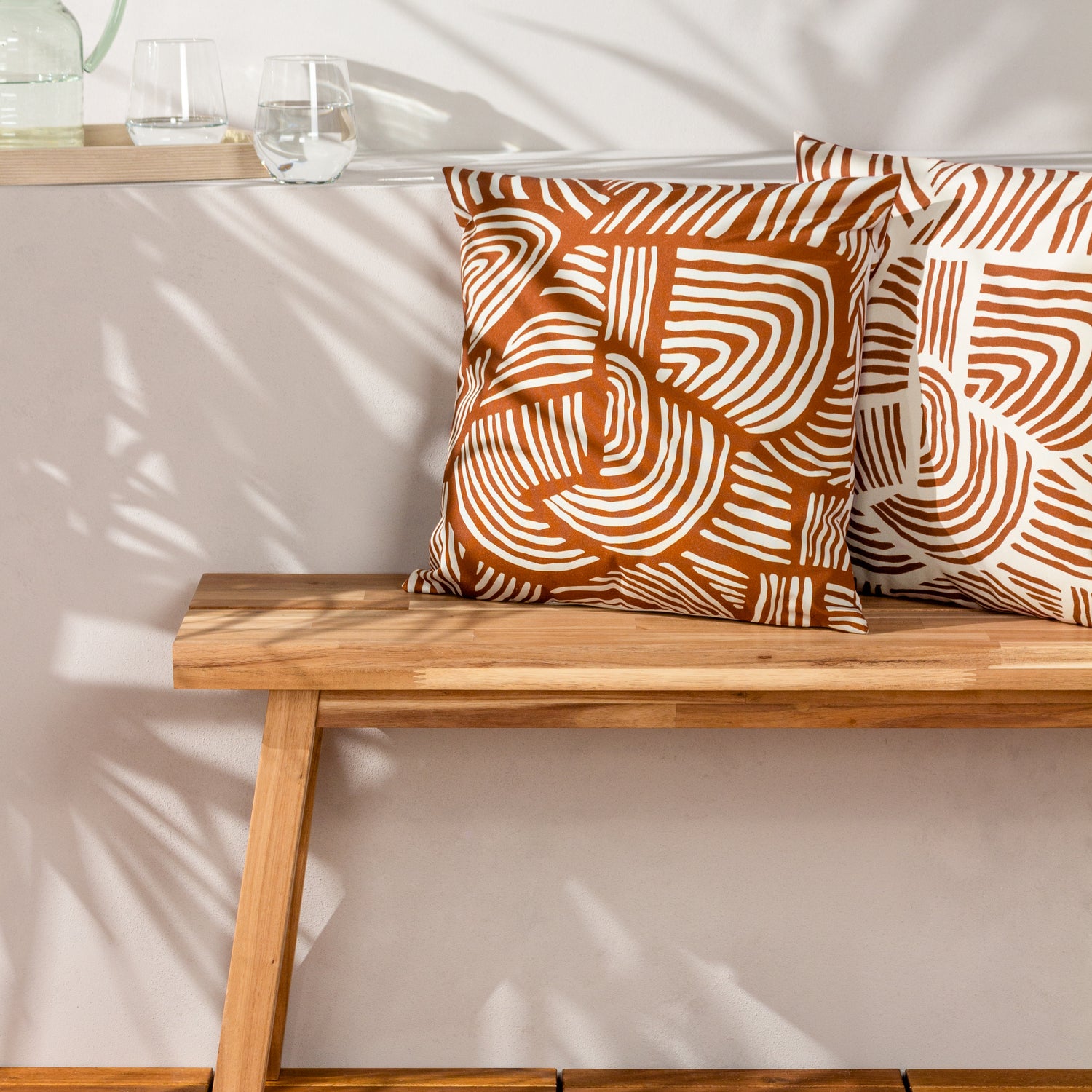 Dunes Outdoor Filled Cushion 43cm x 43cm Brick