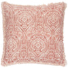 Durelle Damask Fringed Filled Cushion 50cm x 50cm Coral