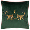 Wylder Tropics Dusk Monkey Embroidered Filled Cushion 50cm x 50cm Emerald
