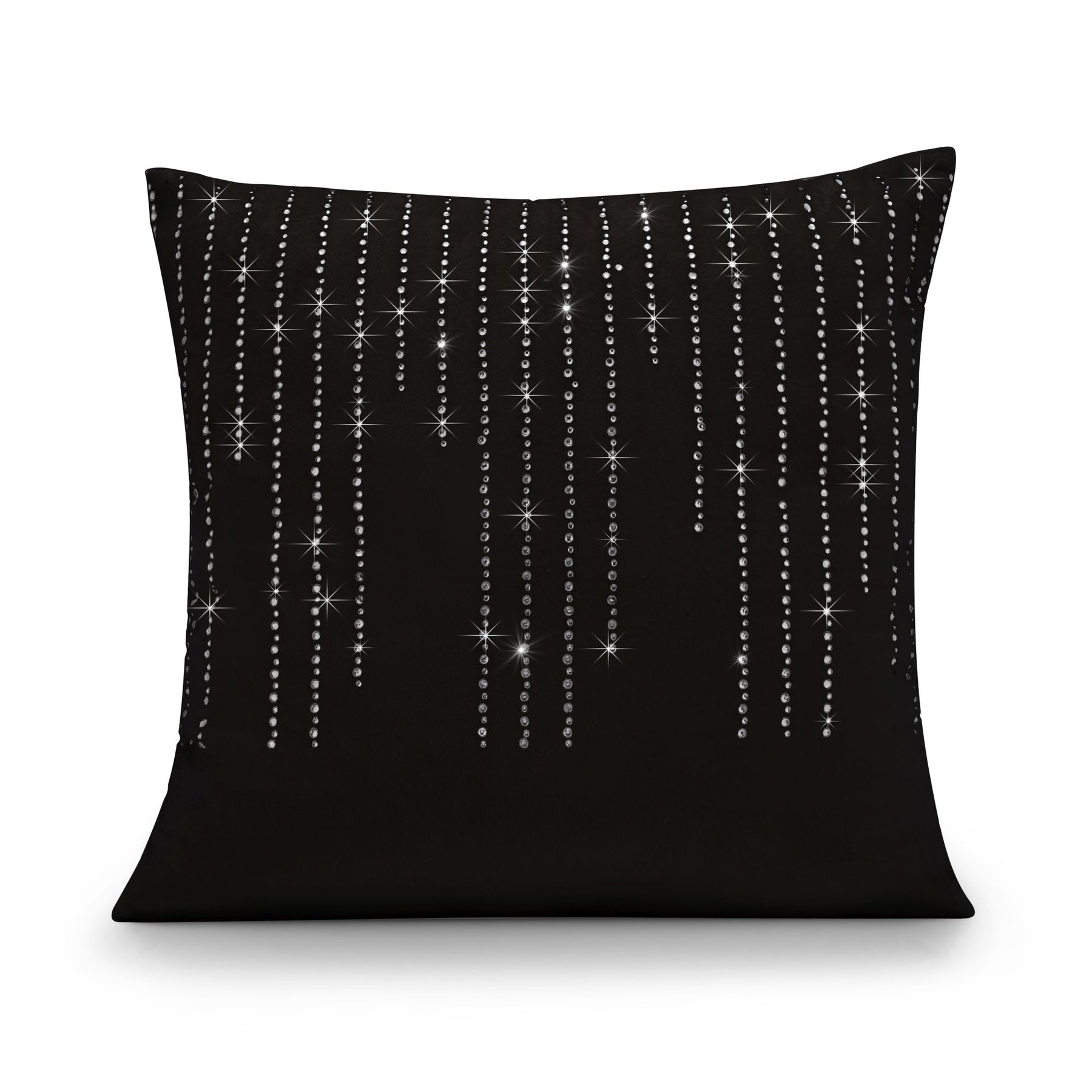 Diamondo Velvet Filled Cushion 45cm x 45cm Black