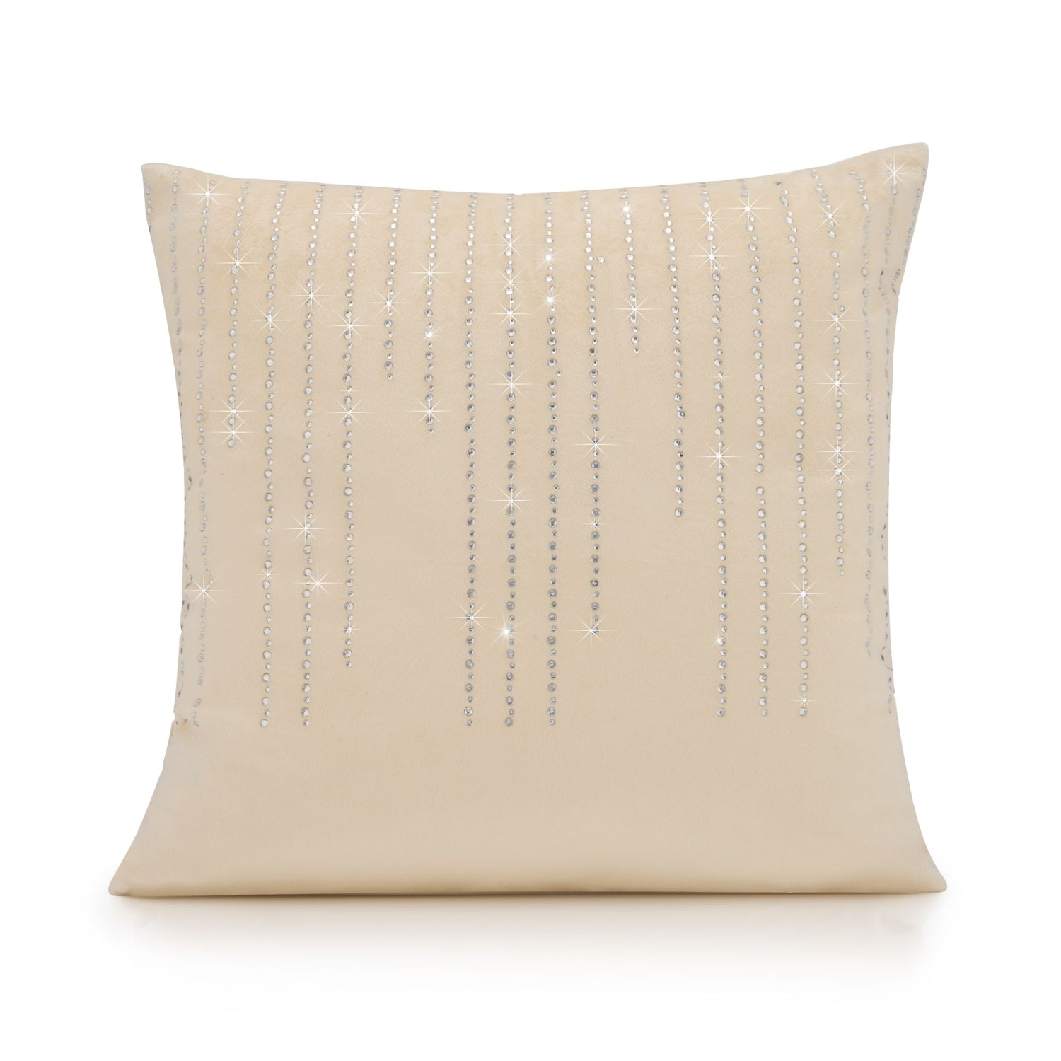 Diamondo Velvet Filled Cushion 45cm x 45cm Cream