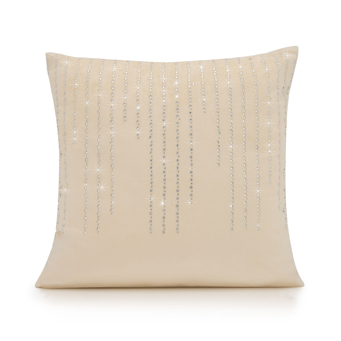 Diamondo Velvet Filled Cushion 45cm x 45cm Cream