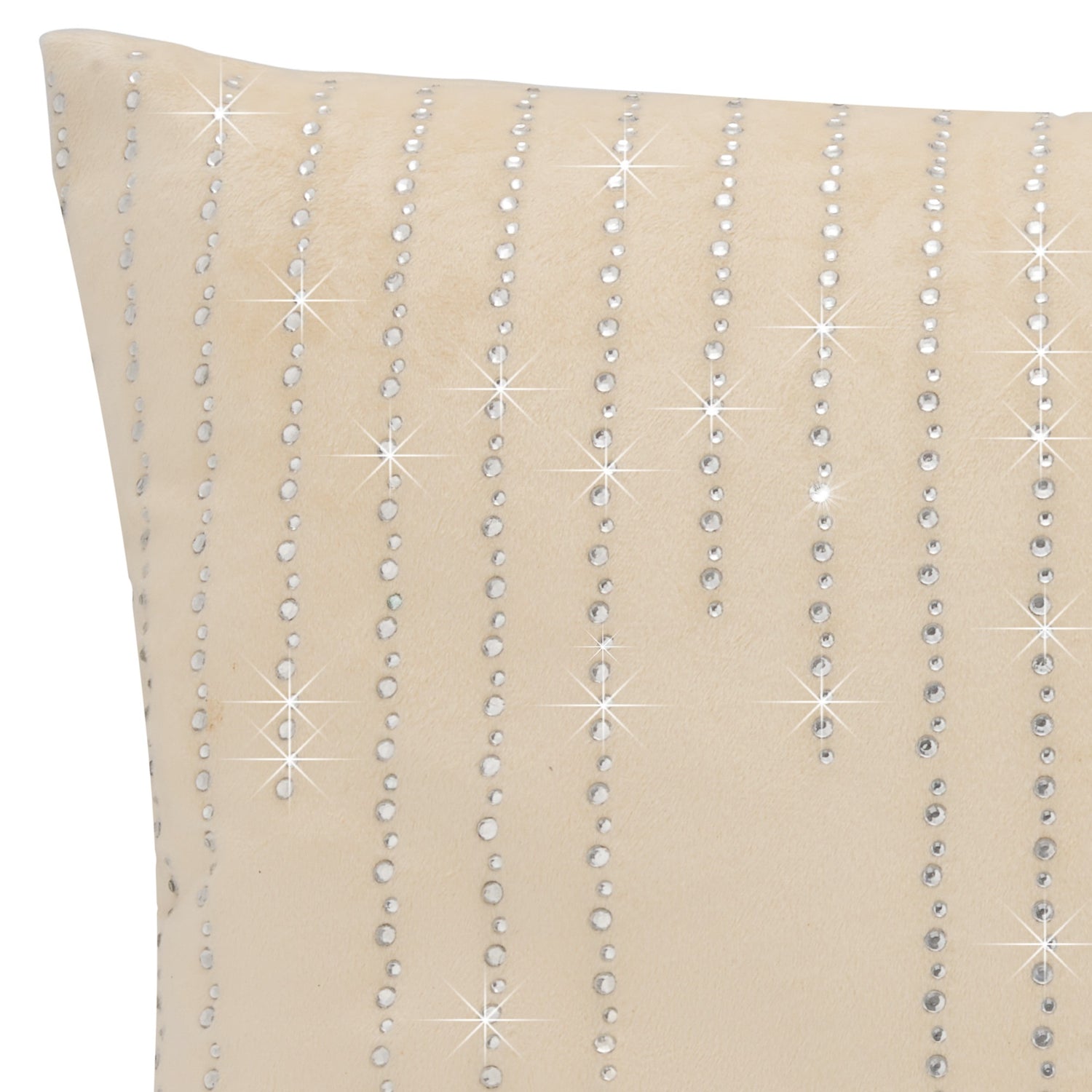 Diamondo Velvet Filled Cushion 45cm x 45cm Cream