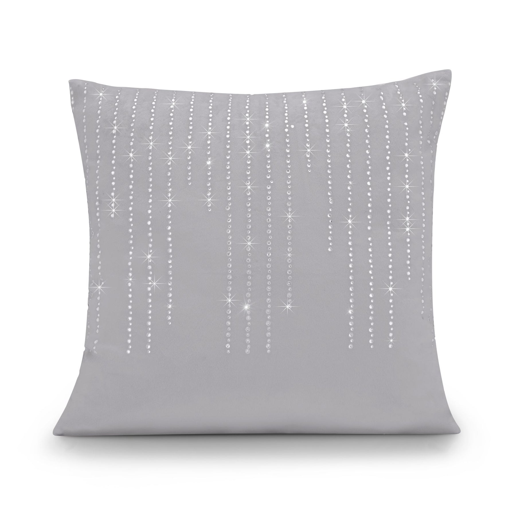 Diamondo Velvet Filled Cushion 45cm x 45cm Silver