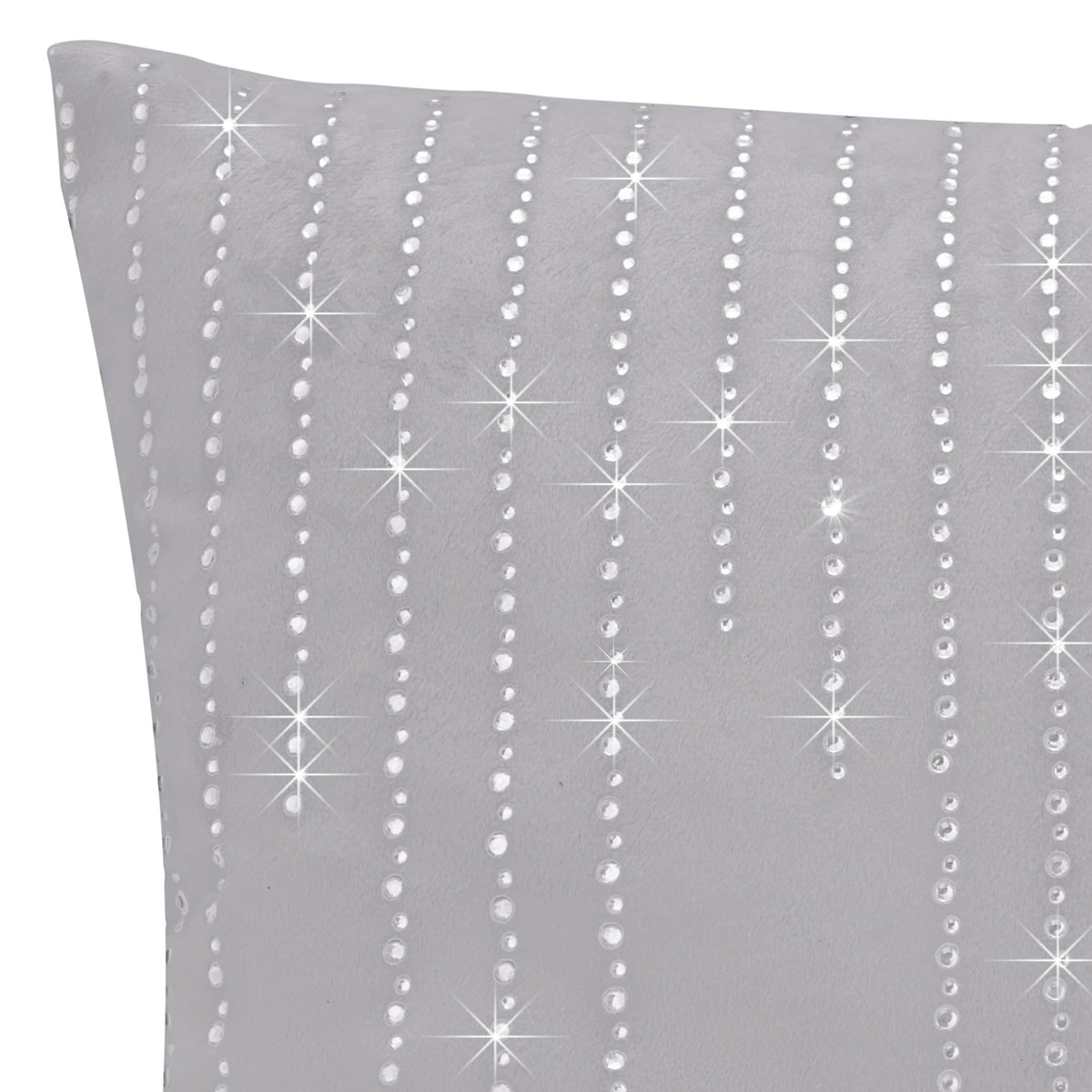 Diamondo Velvet Filled Cushion 45cm x 45cm Silver
